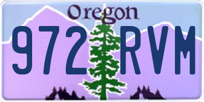 OR license plate 972RVM