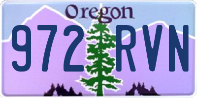 OR license plate 972RVN