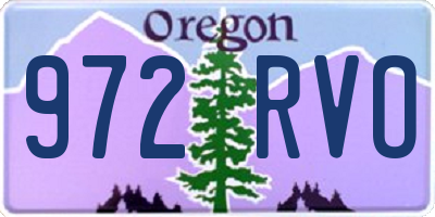 OR license plate 972RVO