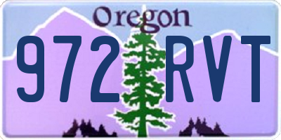 OR license plate 972RVT