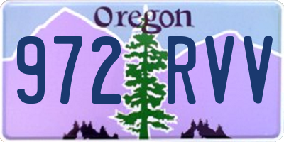 OR license plate 972RVV