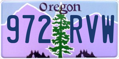 OR license plate 972RVW