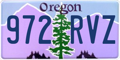 OR license plate 972RVZ