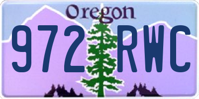 OR license plate 972RWC