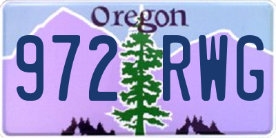 OR license plate 972RWG