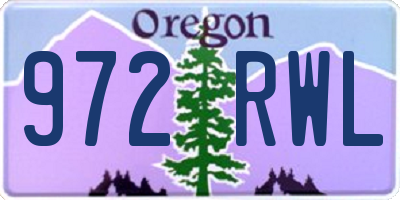 OR license plate 972RWL