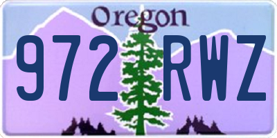 OR license plate 972RWZ
