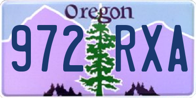 OR license plate 972RXA