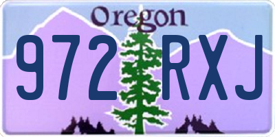 OR license plate 972RXJ