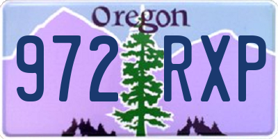 OR license plate 972RXP