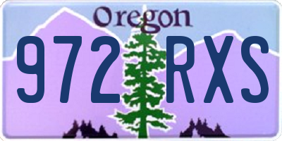OR license plate 972RXS