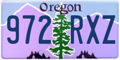 OR license plate 972RXZ