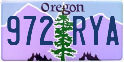 OR license plate 972RYA