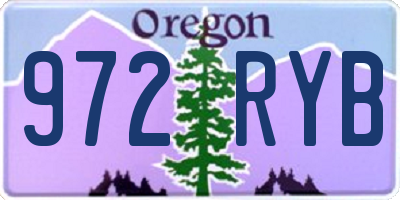 OR license plate 972RYB