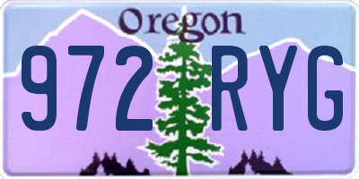 OR license plate 972RYG