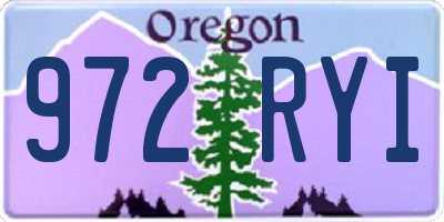 OR license plate 972RYI