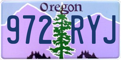 OR license plate 972RYJ