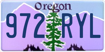 OR license plate 972RYL