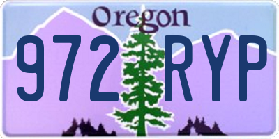 OR license plate 972RYP