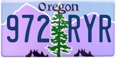 OR license plate 972RYR