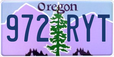 OR license plate 972RYT