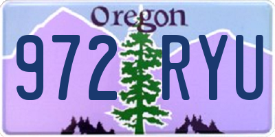 OR license plate 972RYU