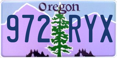 OR license plate 972RYX