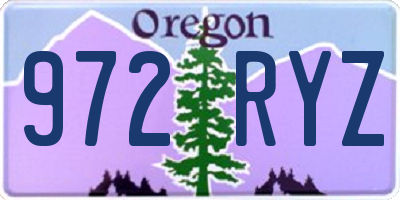 OR license plate 972RYZ
