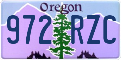 OR license plate 972RZC