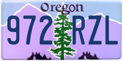 OR license plate 972RZL
