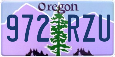 OR license plate 972RZU