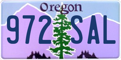 OR license plate 972SAL