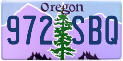 OR license plate 972SBQ