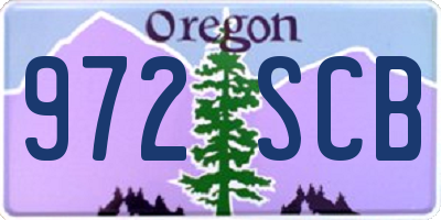 OR license plate 972SCB