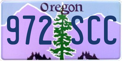 OR license plate 972SCC