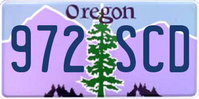 OR license plate 972SCD