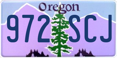OR license plate 972SCJ