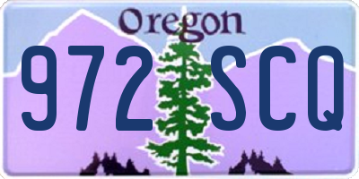 OR license plate 972SCQ