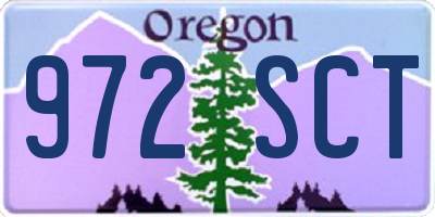 OR license plate 972SCT