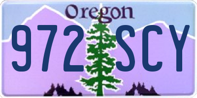 OR license plate 972SCY