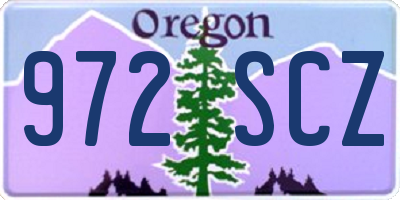 OR license plate 972SCZ