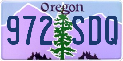OR license plate 972SDQ