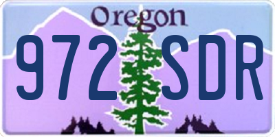 OR license plate 972SDR