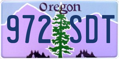 OR license plate 972SDT