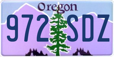 OR license plate 972SDZ