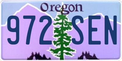 OR license plate 972SEN