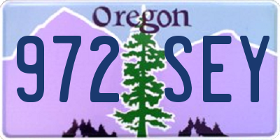 OR license plate 972SEY