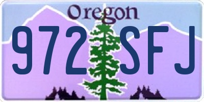 OR license plate 972SFJ