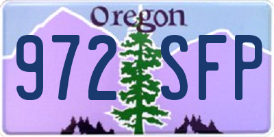 OR license plate 972SFP