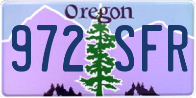OR license plate 972SFR